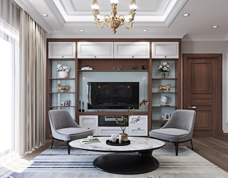 Thiết kế nội thất biệt thự Art Deco tại KĐT Ecopark Hải Dương NT23321