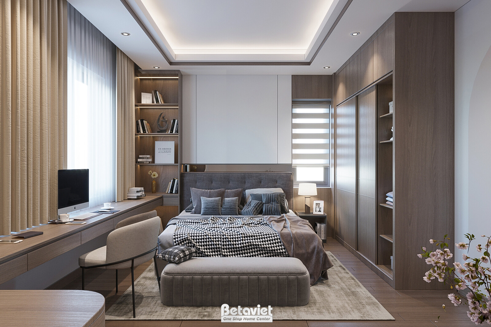 Nội thất phòng ngủ biệt thự hiện đại NT23329 – góc nhìn 10
