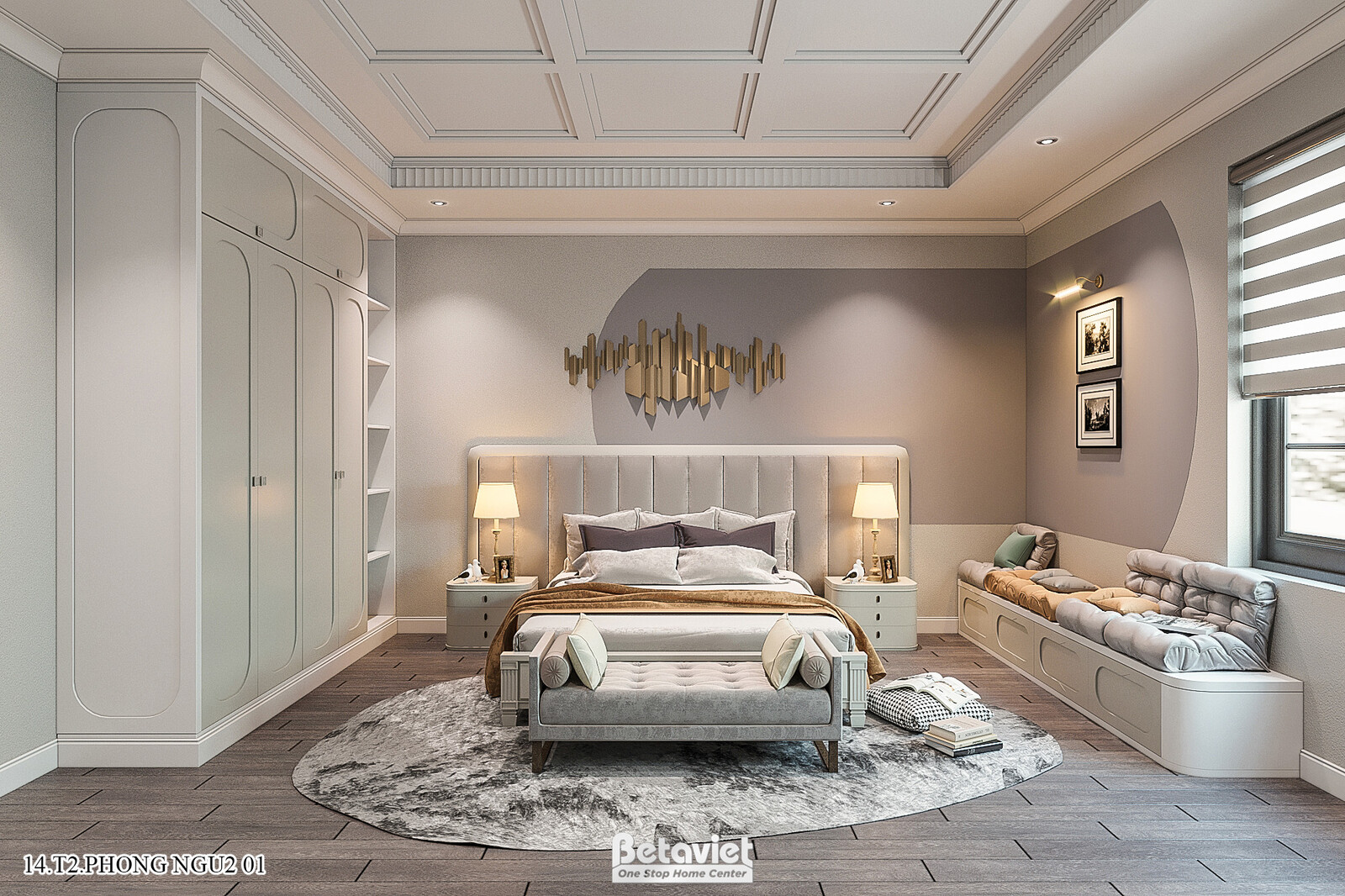 Nội thất phòng ngủ dinh thự hiện đại KT21109 – góc nhìn 9