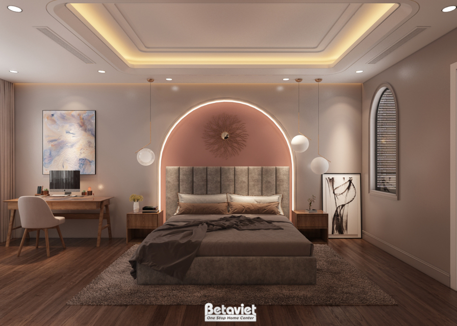 Nội thất phòng ngủ biệt thự hiện đại NT23322 – góc nhìn 2