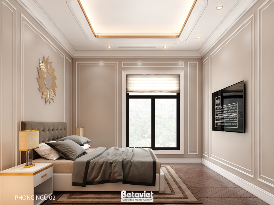 Nội thất phòng ngủ biệt thự tân cổ điển NT23012 – góc nhìn 10