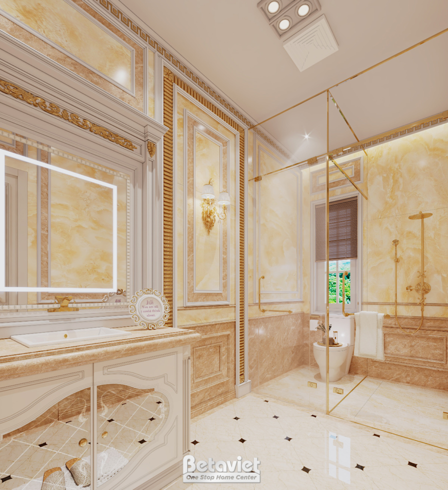 Nội thất phòng tắm dinh thự tân cổ điển NT20158 – góc nhìn 5