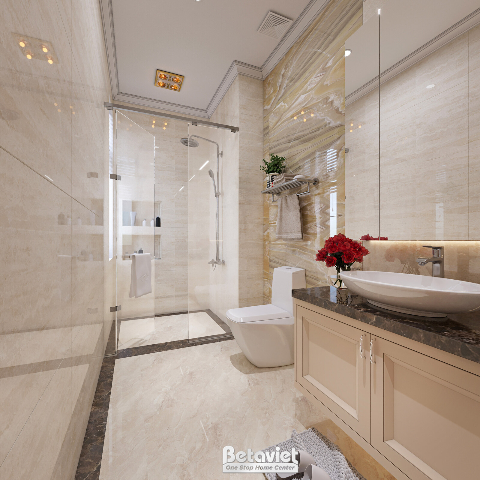 Nội thất phòng tắm biệt thự tân cổ điển KT22064 – góc nhìn 9