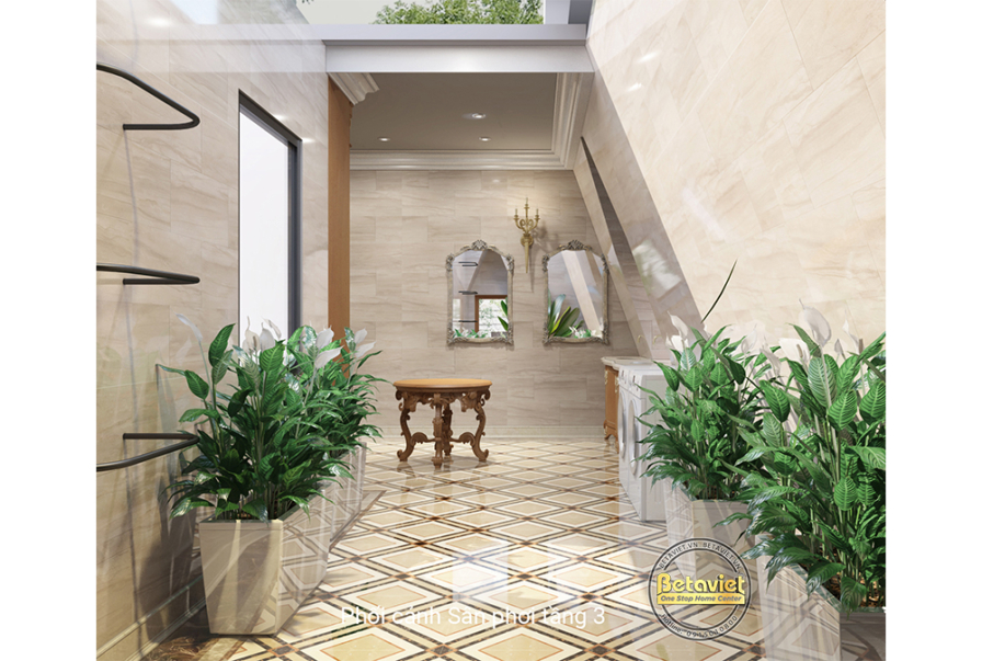 Nội thất giặt ủi biệt thự tân cổ điển NT22030 – góc nhìn 3