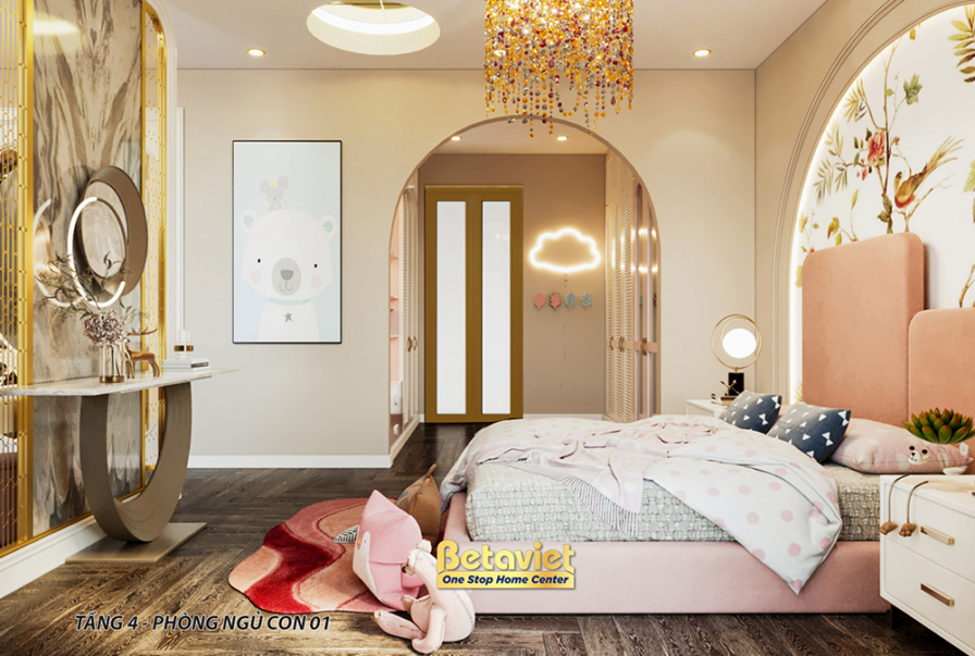 Nội thất phòng ngủ biệt thự hiện đại NT21194E – góc nhìn 17