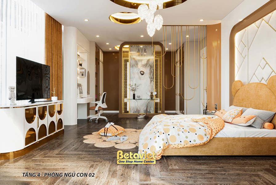 Nội thất phòng ngủ biệt thự hiện đại NT21194E – góc nhìn 10