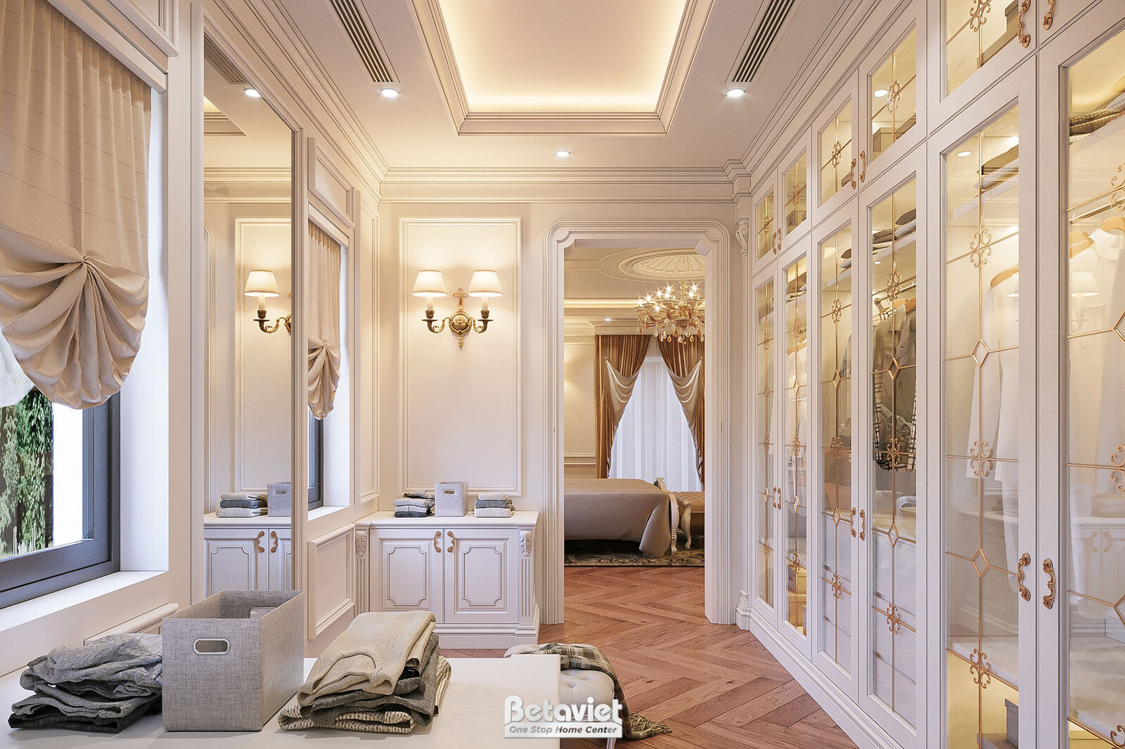 Nội thất phòng ngủ biệt thự tân cổ điển KT21152 – góc nhìn 7