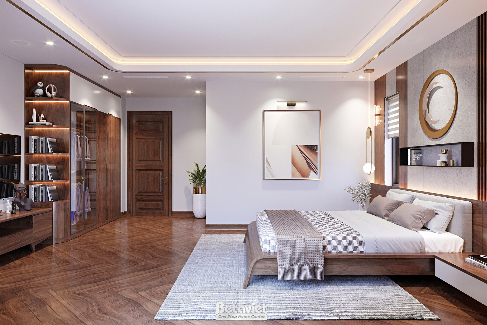 Nội thất phòng ngủ biệt thự hiện đại NT21156 – góc nhìn 8