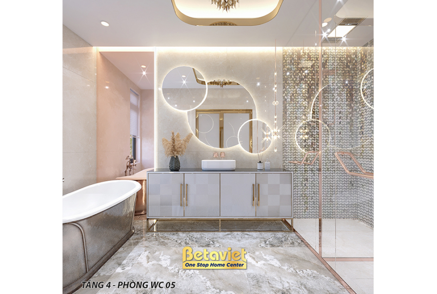 Nội thất phòng tắm biệt thự hiện đại NT21194E – góc nhìn 3