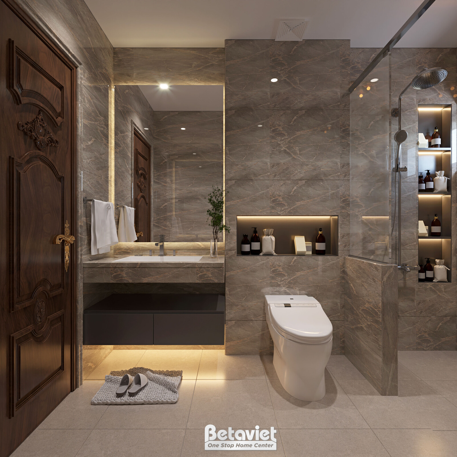 Nội thất phòng tắm biệt thự tân cổ điển KT23123 – góc nhìn 3