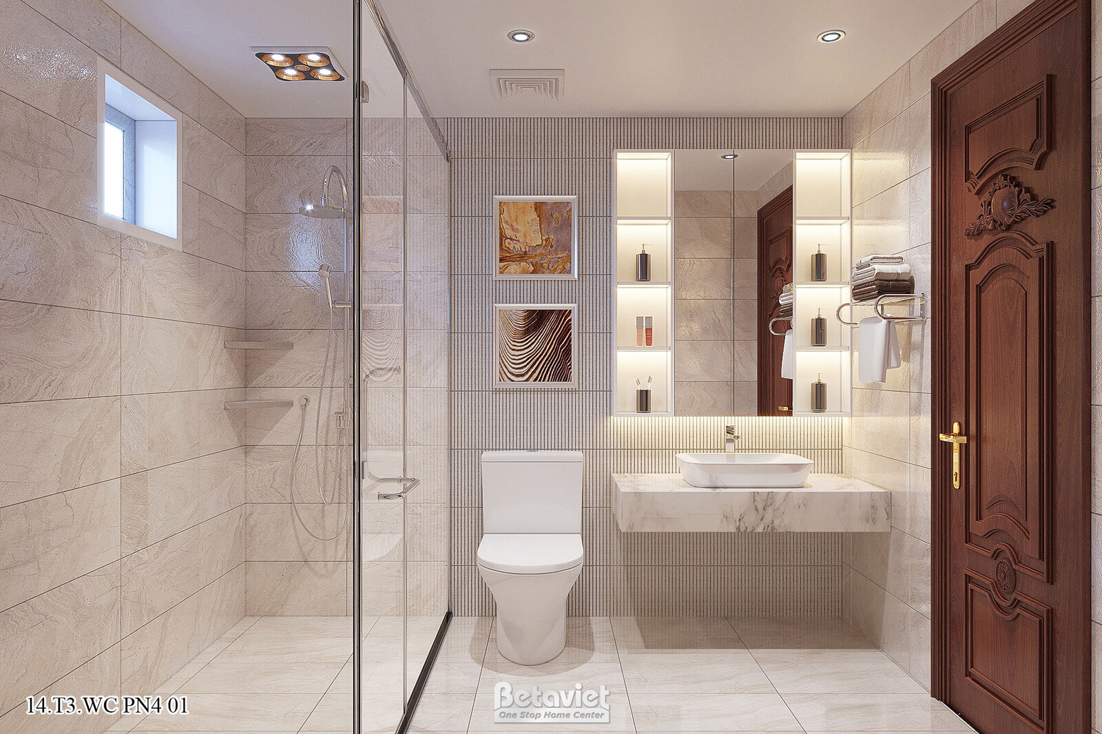 Nội thất phòng tắm biệt thự hiện đại KT22016 – góc nhìn 6