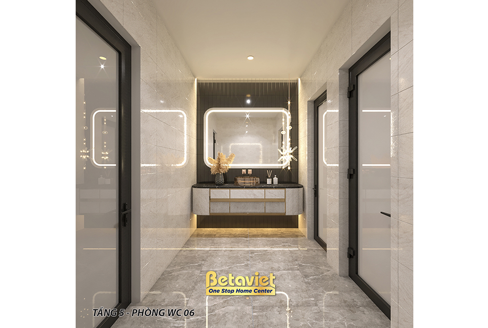 Thiết kế phòng tắm hiện đại luxury biệt thự NT21194