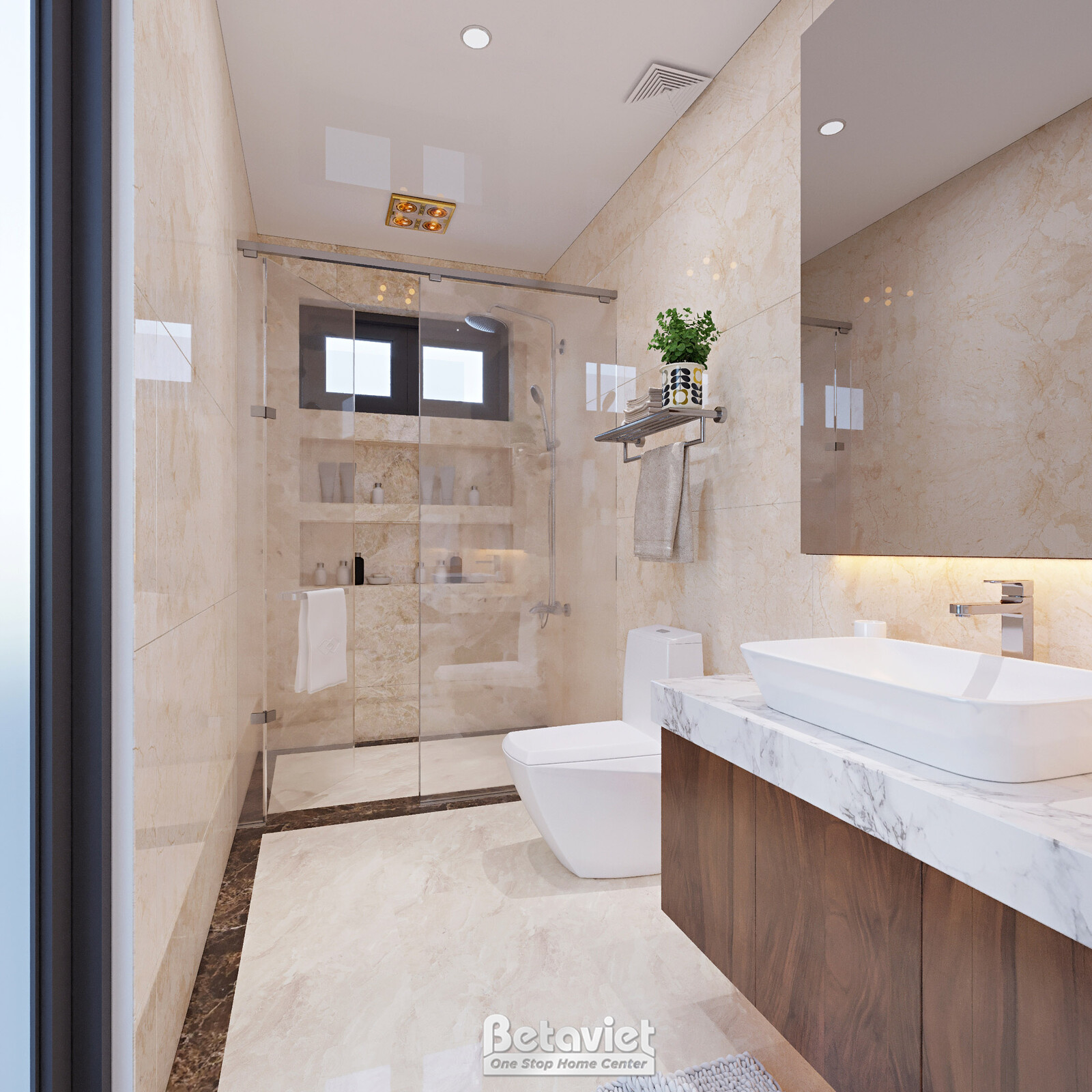 Nội thất phòng tắm biệt thự hiện đại NT21156 – góc nhìn 6