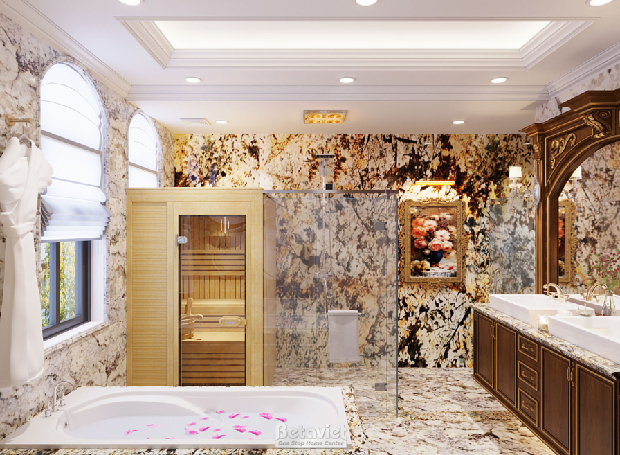 Thiết kế phòng tắm tân cổ điển KĐT Vinhomes Star City NT22013