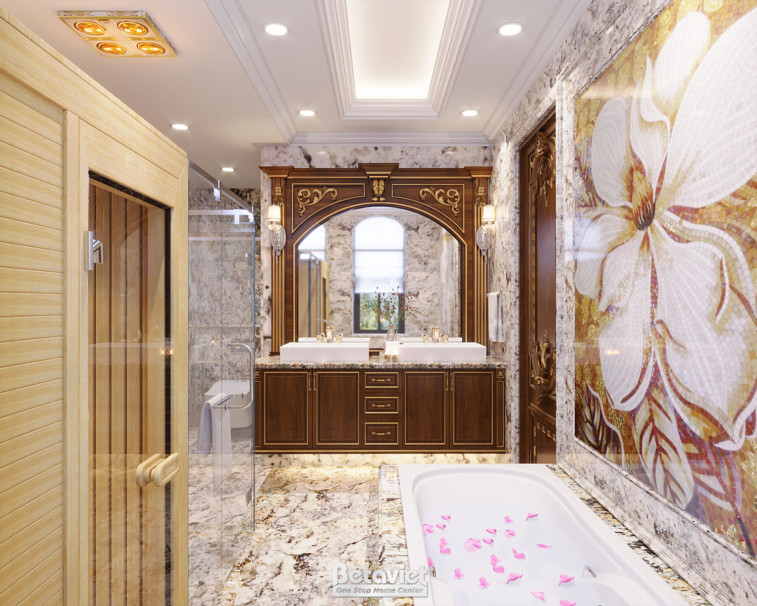 Thiết kế phòng tắm tân cổ điển KĐT Vinhomes Star City NT22013