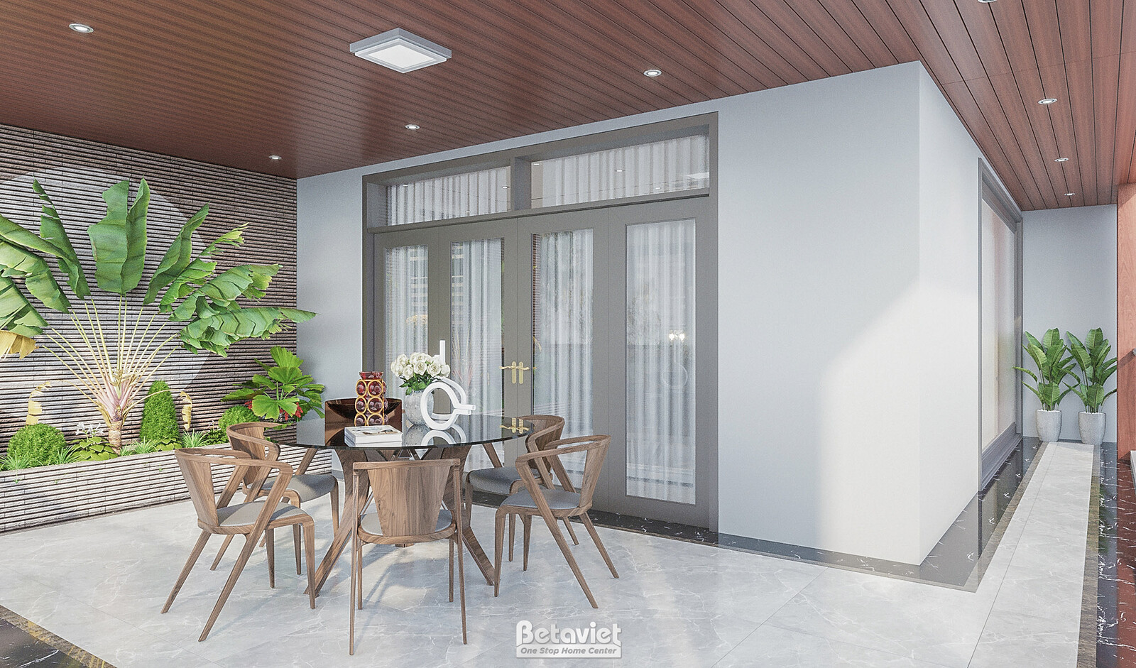 Nội thất không gian biệt thự hiện đại NT22074 – góc nhìn 3