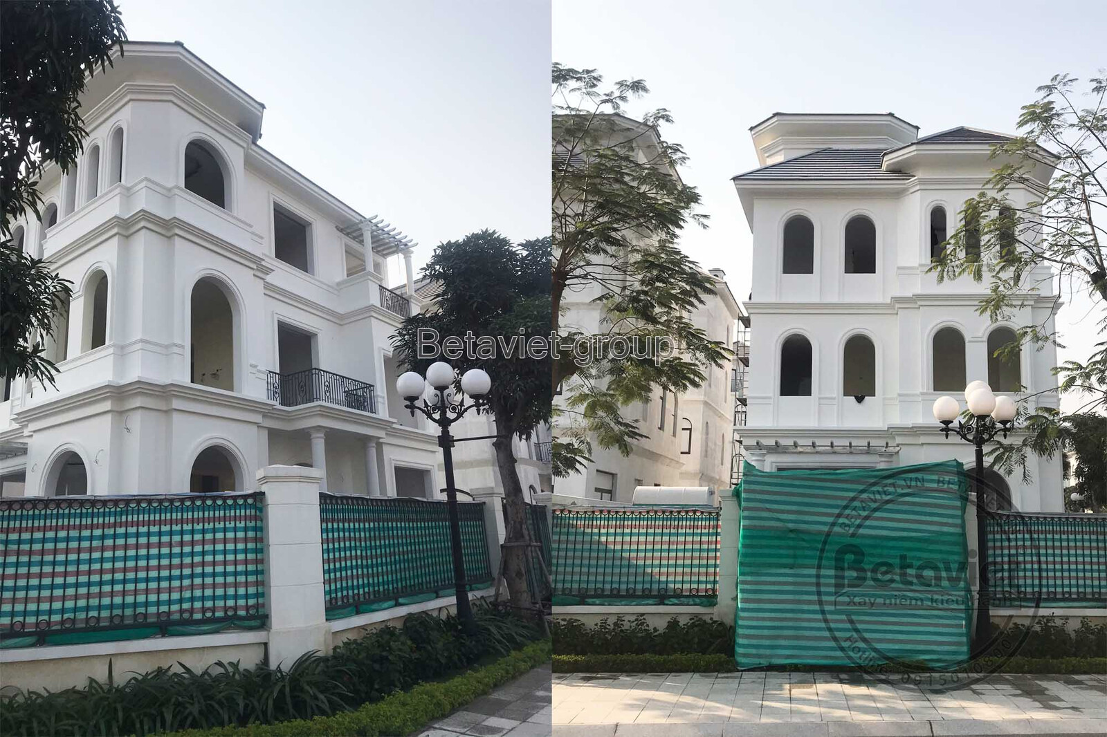 Thi công biệt thự 3 tầng hiện đại TC20109, giai đoạn thi công phần thô – mặt ngoài công trình (3)