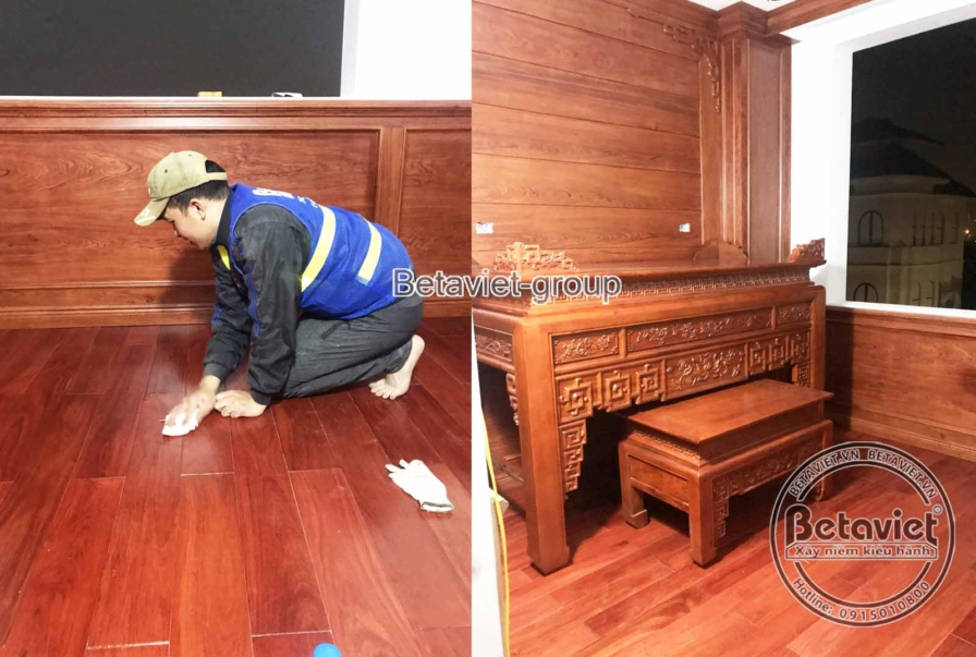 Thi công biệt thự 3 tầng hiện đại TC20109, giai đoạn thi công nội thất – chi tiết hoàn thiện