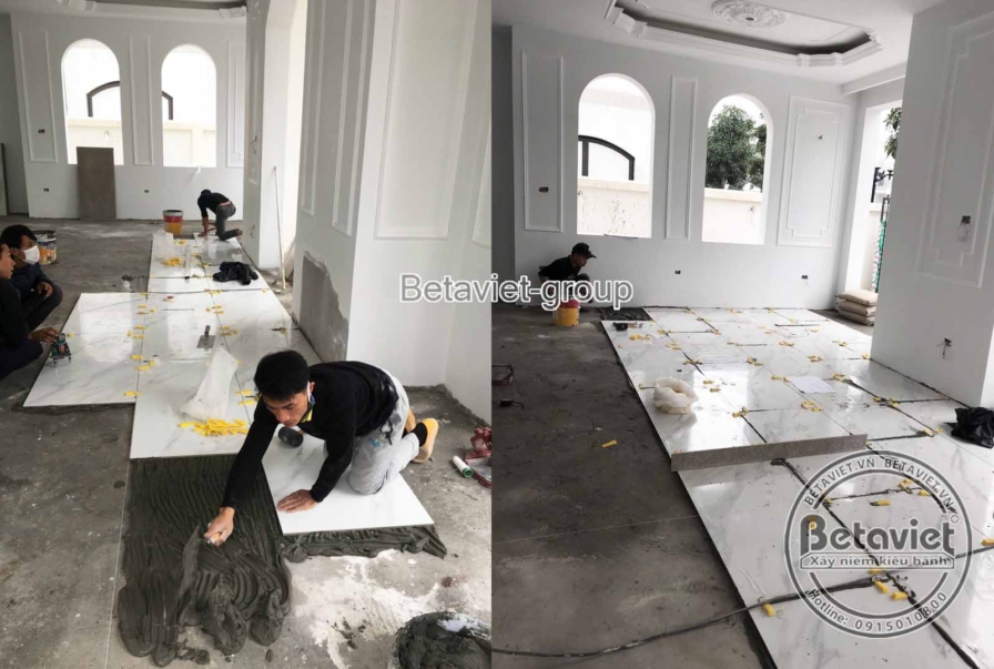 Thi công biệt thự 3 tầng hiện đại TC20109, giai đoạn thi công nội thất – mặt ngoài công trình (5)