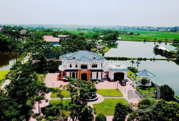 Thiết kế thi công xây nhà biệt thự hiện đại mái thái tại Phú Thọ