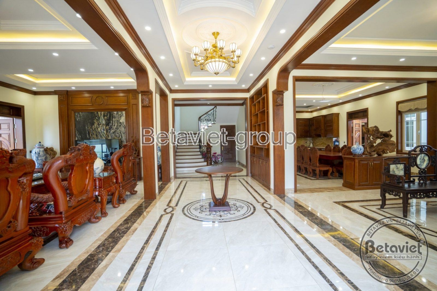 Thi công biệt thự TC18080, giai đoạn hoàn thành – hành lang