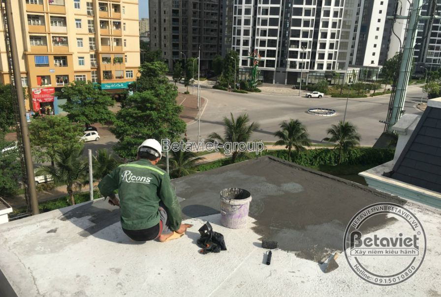 Thi công biệt thự TC20168, giai đoạn thi công phần thô – mặt ngoài công trình (10)