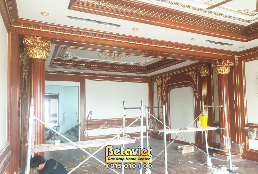 Phần thô Quá trình thi công nhà biệt thự cổ điển 7 tầng 1340m2 tại Thanh Hóa – TC20018