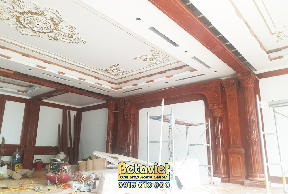 Phần thô Quá trình thi công nhà biệt thự cổ điển 7 tầng 1340m2 tại Thanh Hóa – TC20018