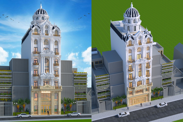 Mẫu nhà liền kề kết hợp kinh doanh phù hợp lô đất mặt đường khu đô thị Bình Lục New City