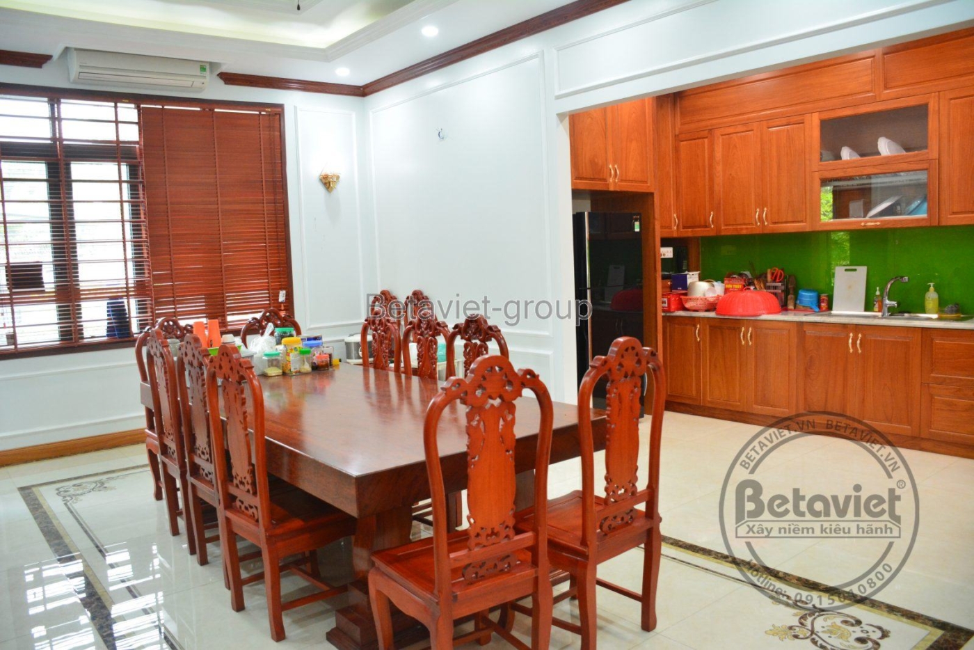 Thi công biệt thự TC16082, giai đoạn hoàn thành – phòng bếp và phòng ăn (2)