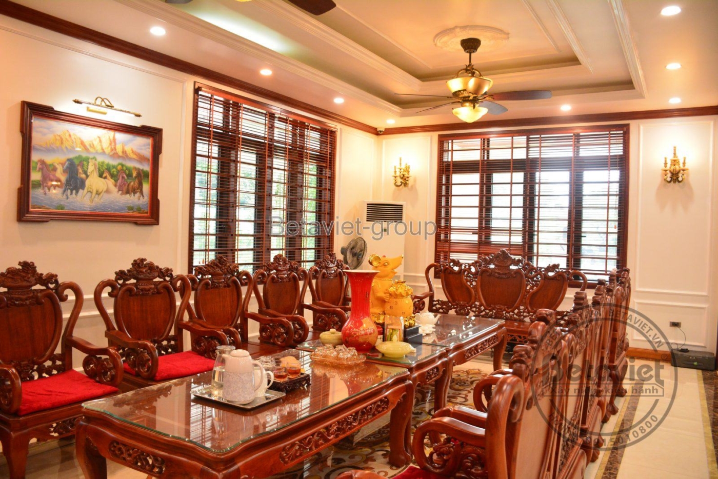 Thi công biệt thự TC16082, giai đoạn hoàn thành – phòng bếp và phòng ăn