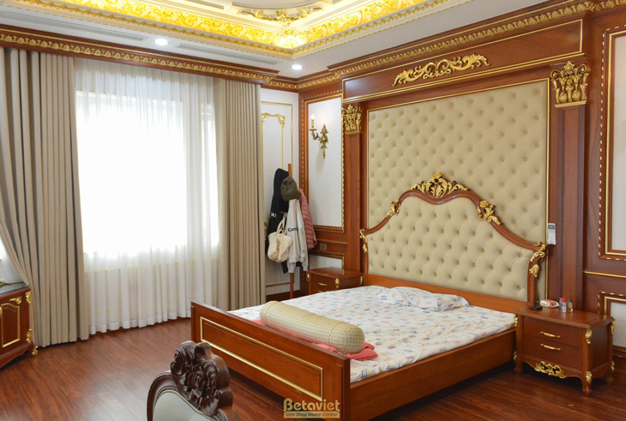 Thi công biệt thự 3 tầng tân cổ điển TC20110, giai đoạn hoàn thành – phòng ngủ (4)