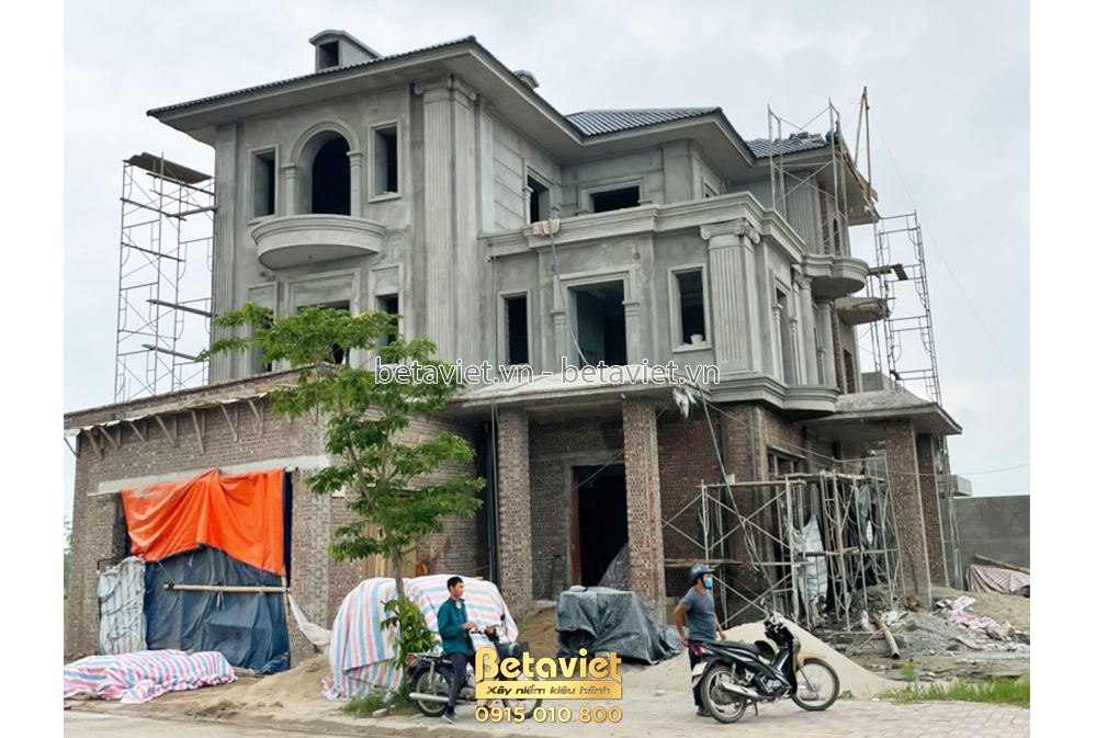 Phần thô Hoàn thiện xây dựng biệt thự lô góc tại Hưng Yên – TC21166