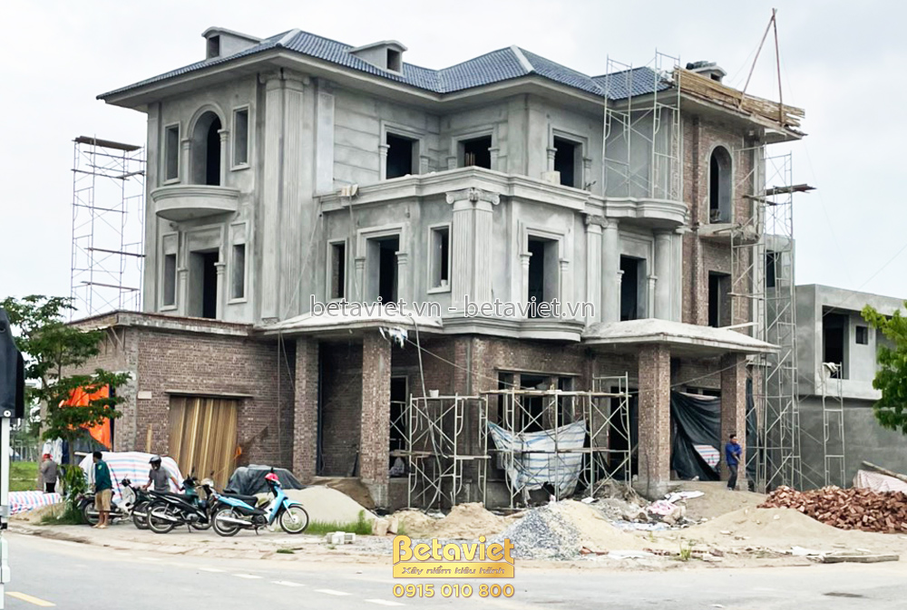 Phần thô Hoàn thiện xây dựng biệt thự lô góc tại Hưng Yên – TC21166