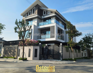 Thi công xây nhà biệt thự hiện đại mái lệch tại Hà Nội – TC22117