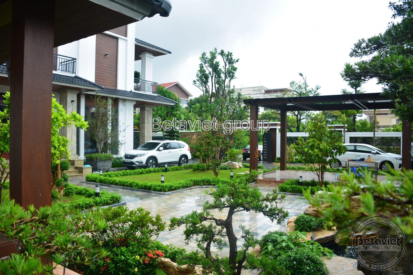 Thi công sân vườn biệt thự – Giải pháp kiến tạo không gian sống xanh, sang trọng và bền vững