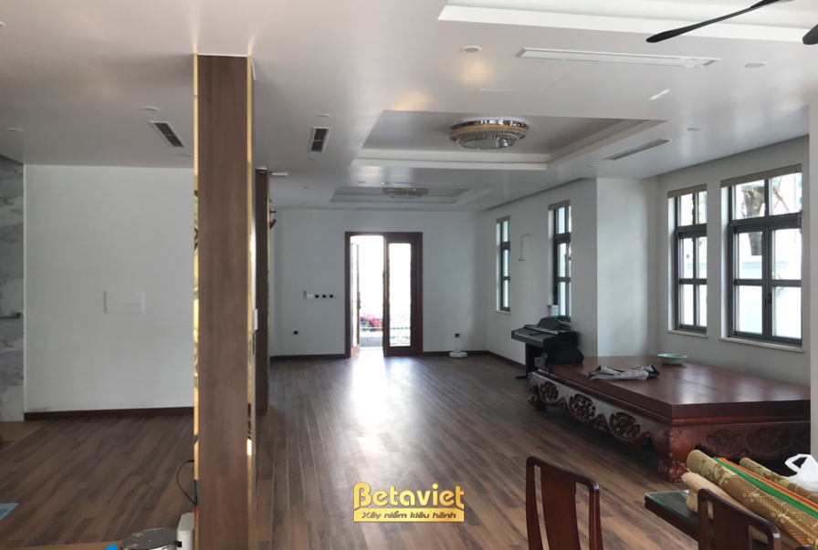 Thi công biệt thự TC20168, giai đoạn thi công nội thất – phòng khách