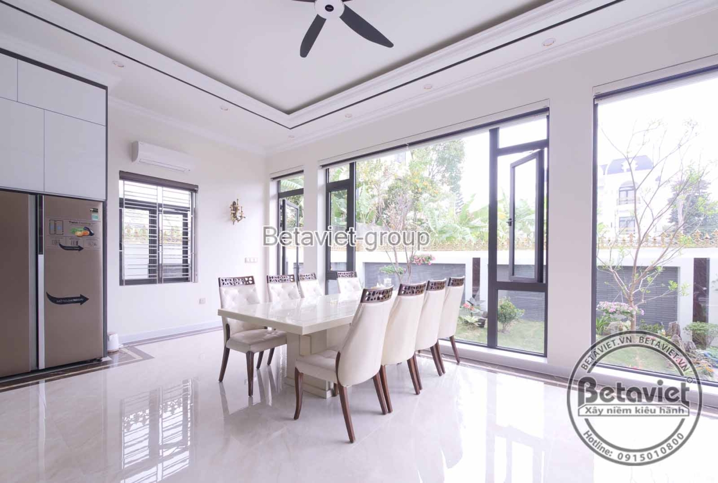 Thi công biệt thự hiện đại TC20026, giai đoạn hoàn thành – phòng bếp và phòng ăn