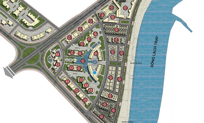 Khu đô thị Waterfront City với tiện ích y tế và thương mại lân cận