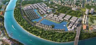 Đường đi bộ ven sông Lạch Tray trong khu đô thị Waterfront City Hải Phòng