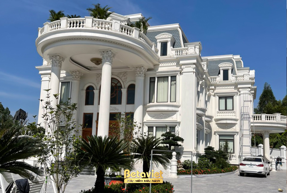 Kiến trúc biệt thự phong cách Pháp tại Bắc Giang, công trình thi công Betaviet