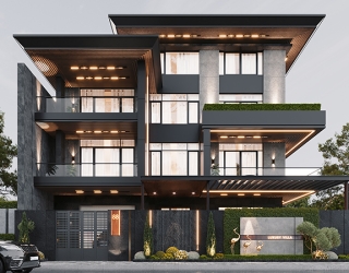 Mẫu biệt thự 3 tầng hiện đại thiết kế trọn gói tại Hà Nội KT24608