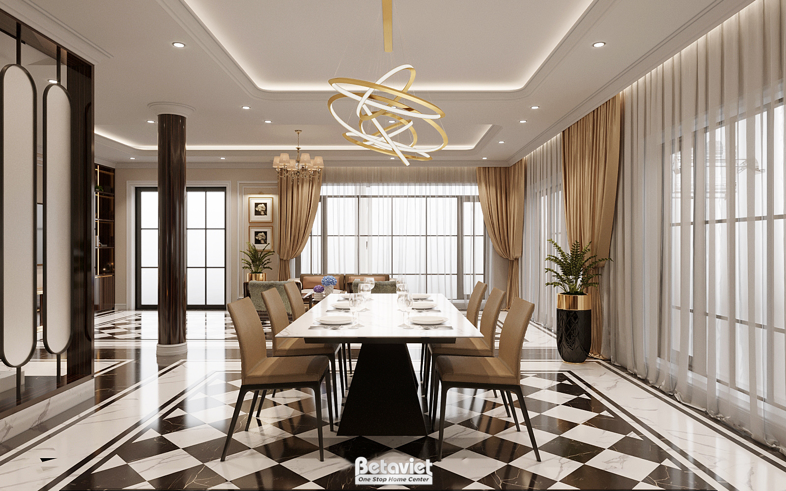 Nội thất phòng ăn biệt thự hiện đại KĐT Park City NT23311