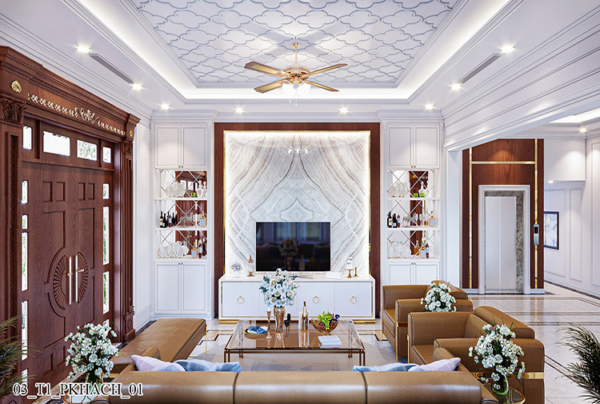 Thiết kế nội thất biệt thự phong cách Art Deco tại Bắc Giang NT21212