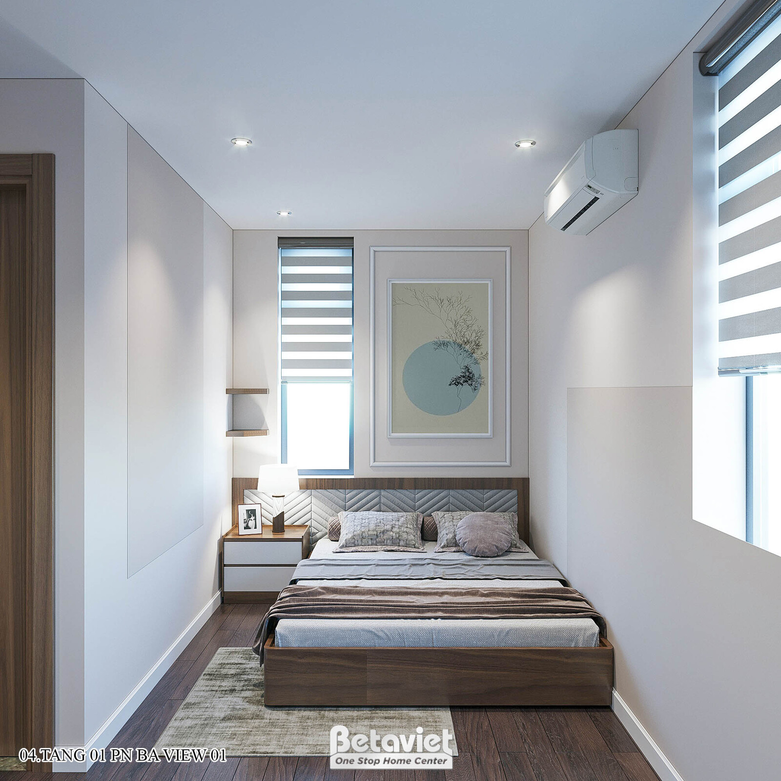 Nội thất phòng ngủ dinh thự hiện đại KT17045 – góc nhìn 6