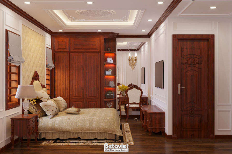 Nội thất phòng ngủ biệt thự tân cổ điển KT20205 – góc nhìn 5