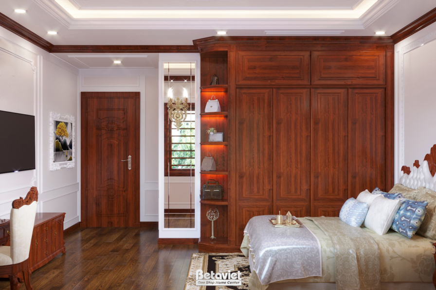 Nội thất phòng ngủ biệt thự tân cổ điển KT20205 – góc nhìn 6