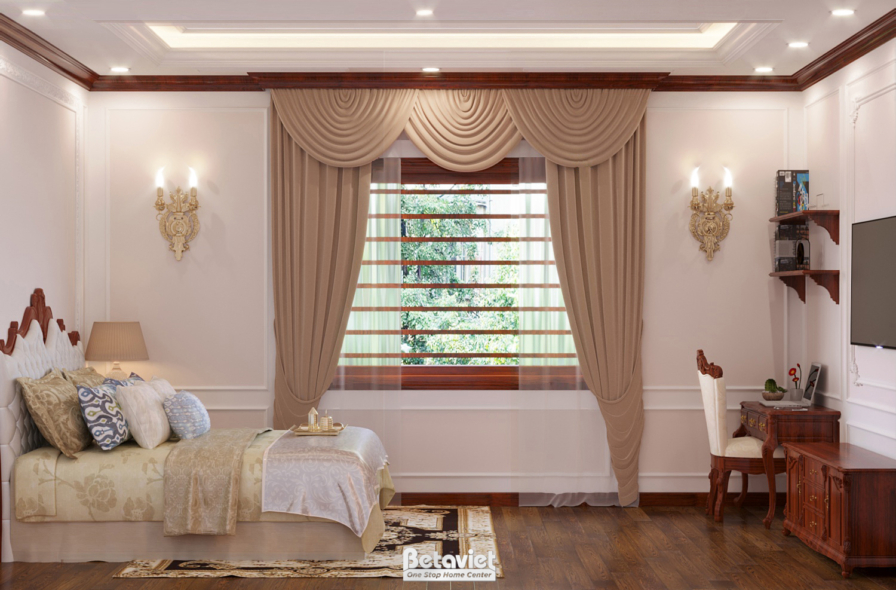 Nội thất phòng ngủ biệt thự tân cổ điển KT20205 – góc nhìn 7