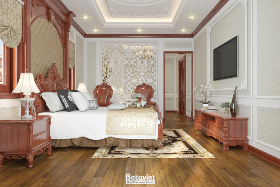Nội thất phòng ngủ biệt thự tân cổ điển KT19002 – góc nhìn 13