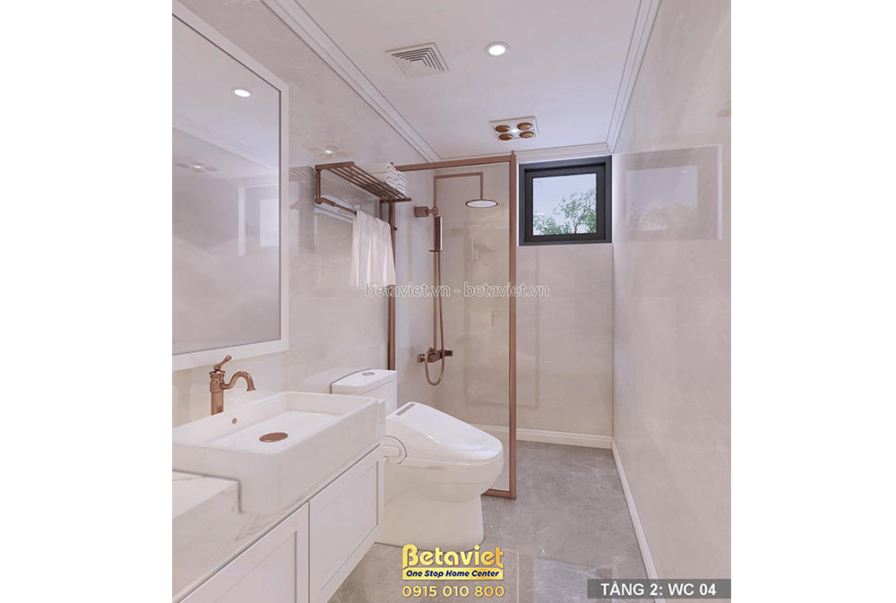 Nội thất phòng tắm biệt thự Art Deco NT22188 – góc nhìn tổng thể